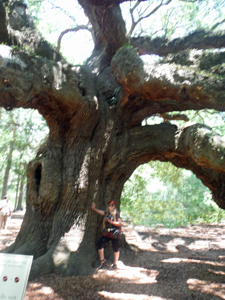 Karen Duquette by the Angel Oak Tree